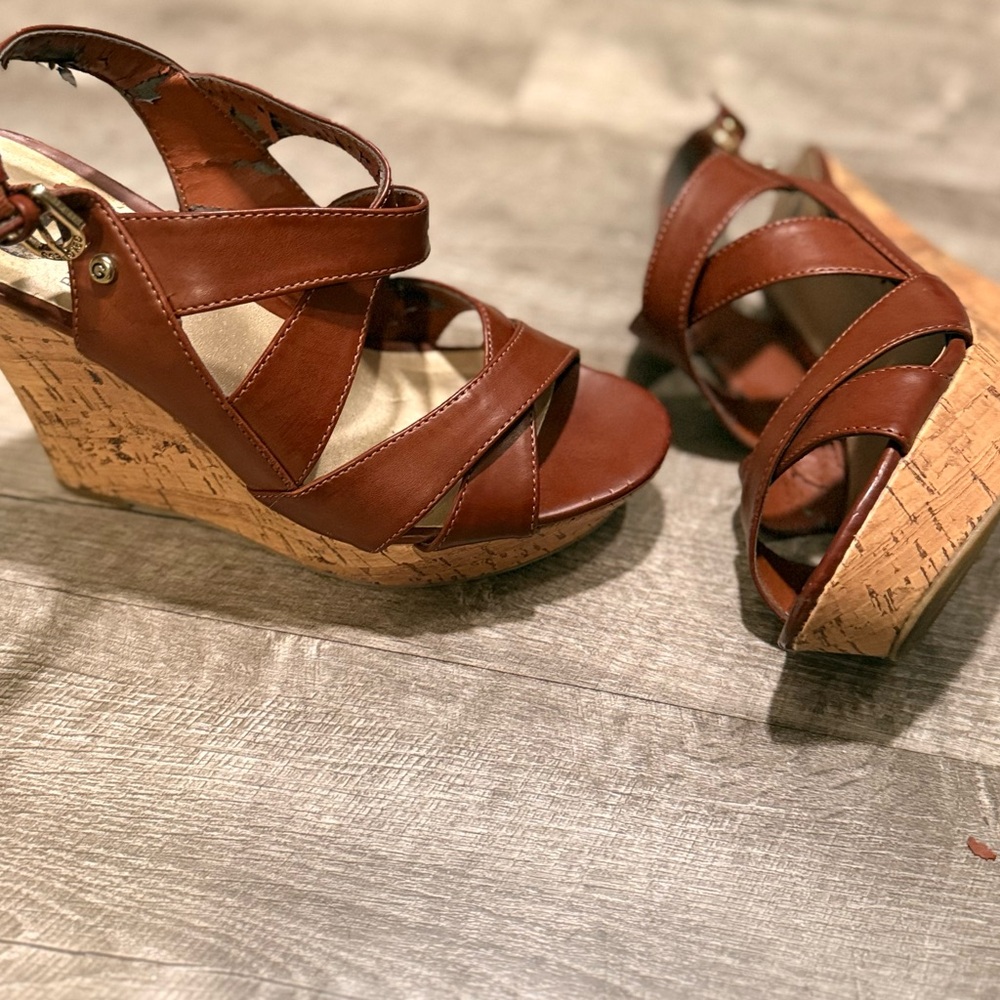 Guess brand Brown Wedge Sandals